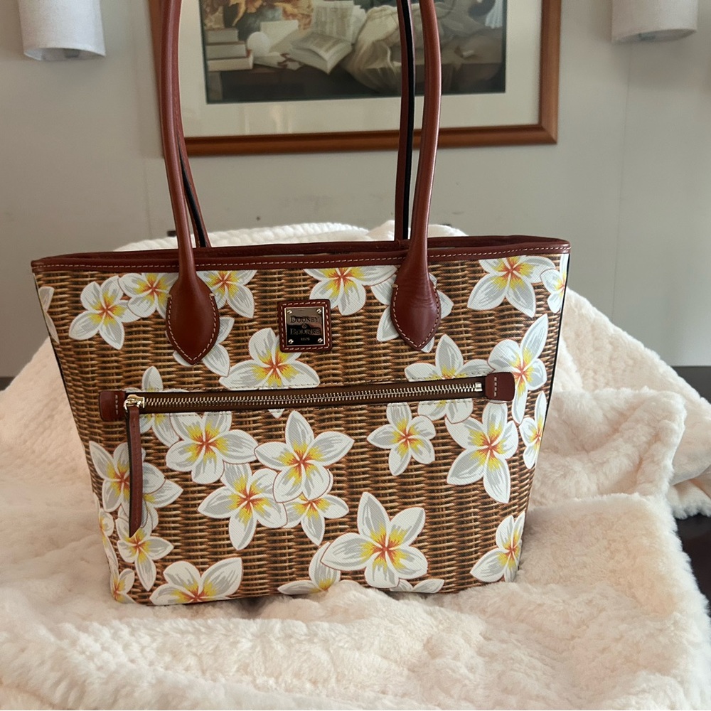 Plumeria Brown Tote Bag